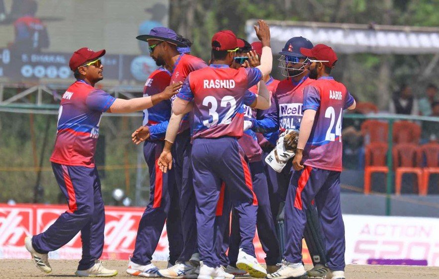 आयरल्यान्ड ए विरुद्ध नेपालको ब्याटिङ